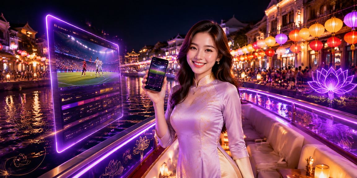Người dùng tại Hà Nội cài ứng dụng casino 1440 trên điện thoại dưới ánh đèn lồng rực rỡ