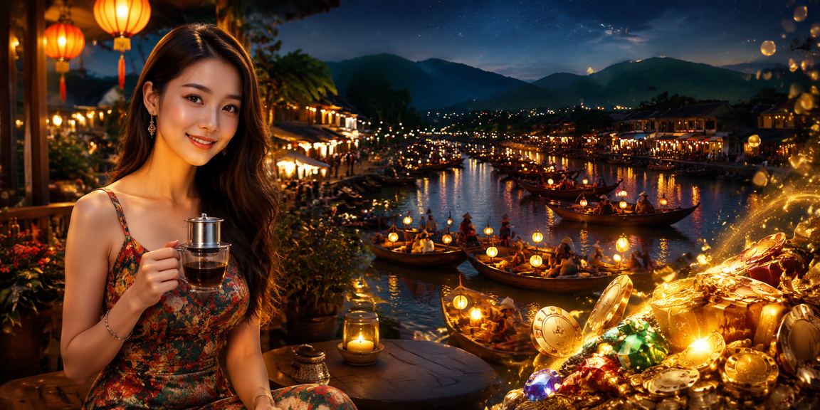 Người dùng tại Sa Pa mở ứng dụng 1440 trên điện thoại bên tách cà phê sáng sớm trong sương mù